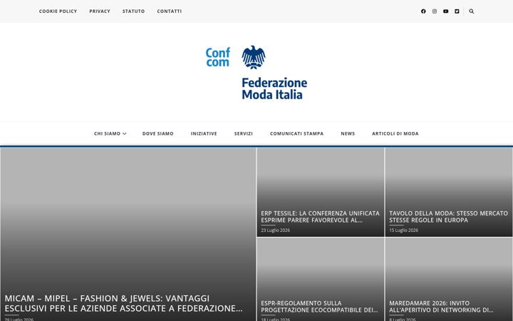 Screenshot van federazionemodaitalia.it