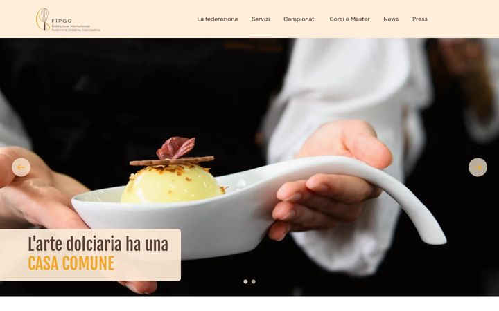 Screenshot van federazionepasticceri.it