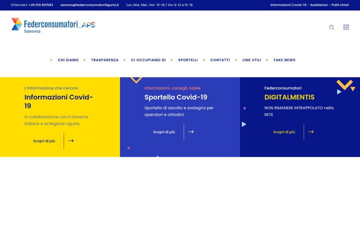 Screenshot of federconsumatori-savona.it