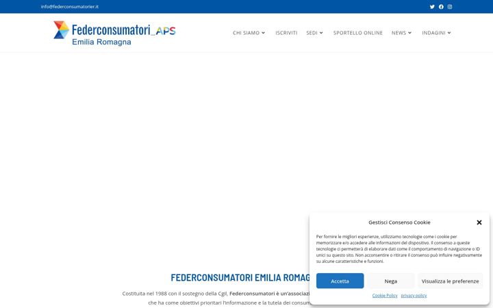 Skjámynd af federconsumatorier.it
