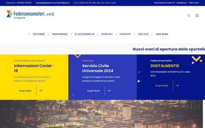 Screenshot of federconsumatorilaspezia.it