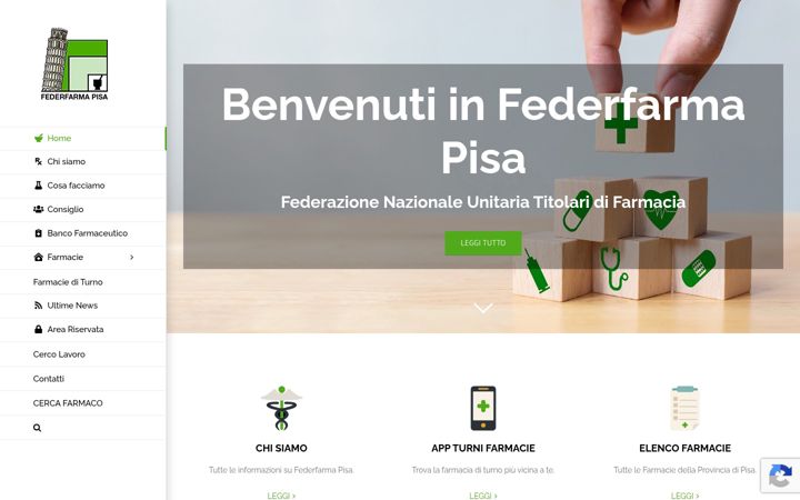 Posnetek zaslona federfarmapisa.it