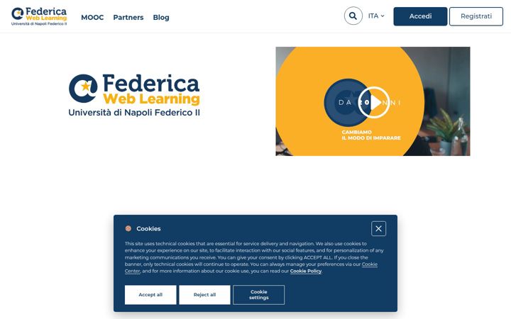 Screenshot of federica.eu