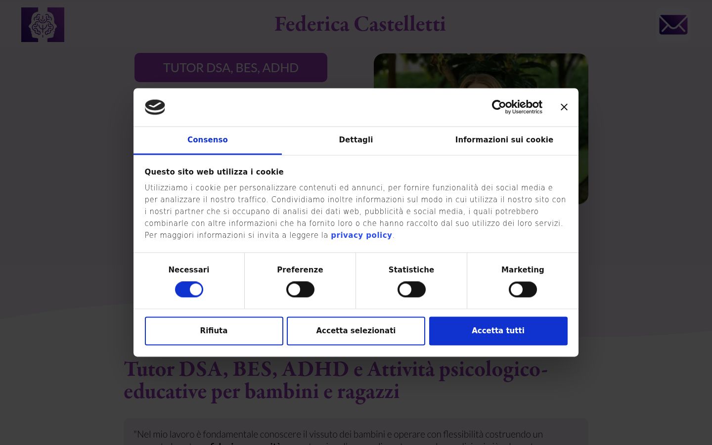 Capture d'écran de la bannière de consentement affichée avant toute interaction