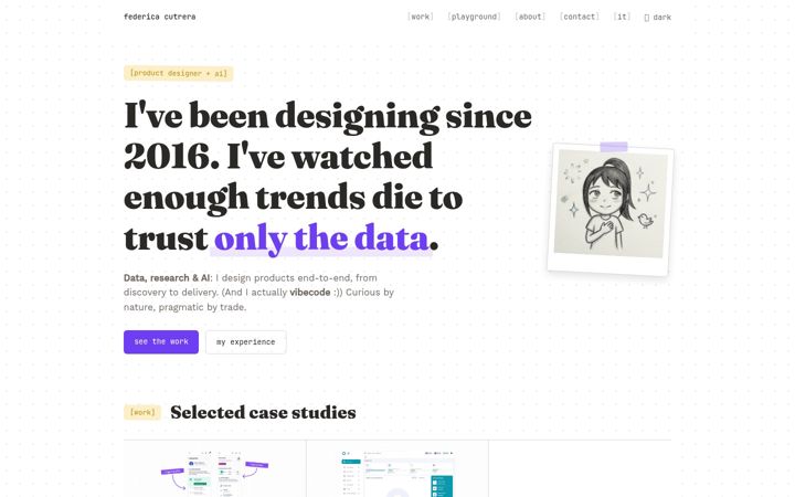 Screenshot of federicacutrera.it