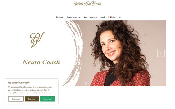 Screenshot of federicadevecchi.com