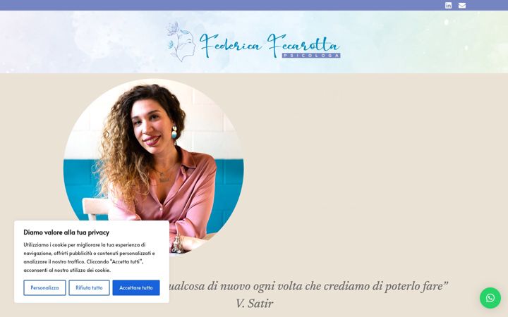 Screenshot of federicafecarottapsicologa.it