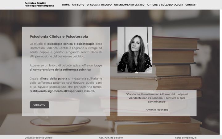 Screenshot of federicagentile.com