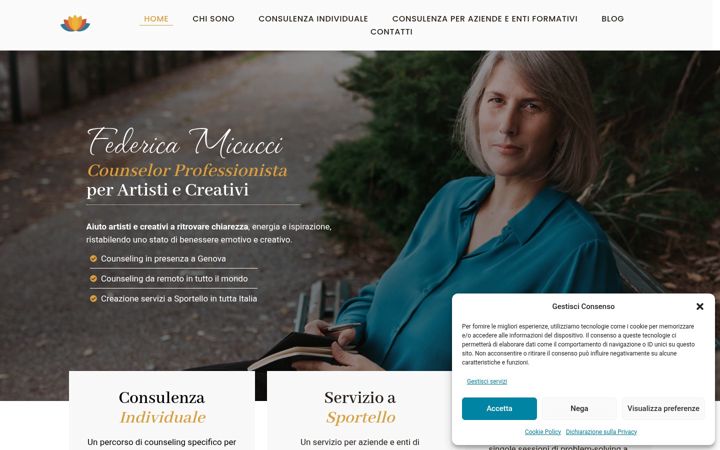 Screenshot of federicamicucci.com