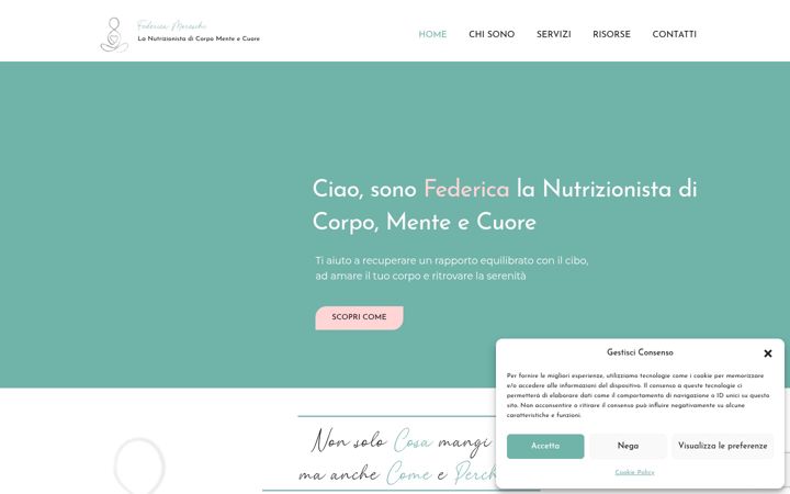 Screenshot of federicamoreschi.com