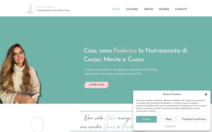 Screenshot of federicamoreschi.it