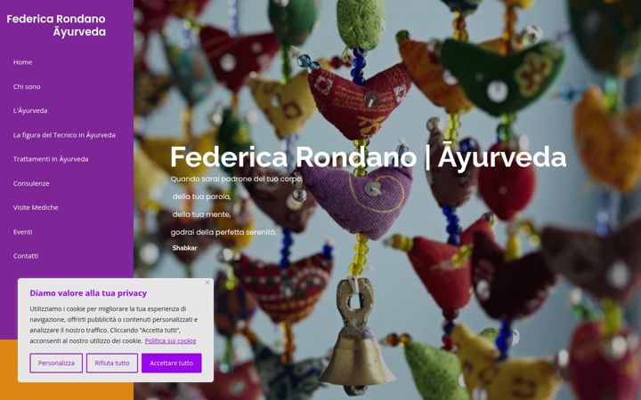 Skjámynd af federicarondanoayurveda.it