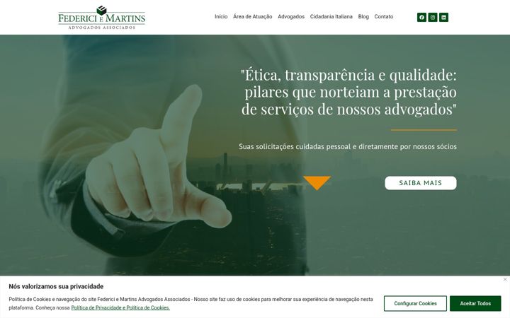 Screenshot of federiciemartins.com.br