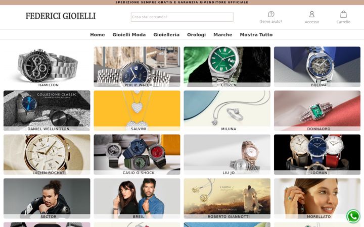 Screenshot of federicigioielli.it