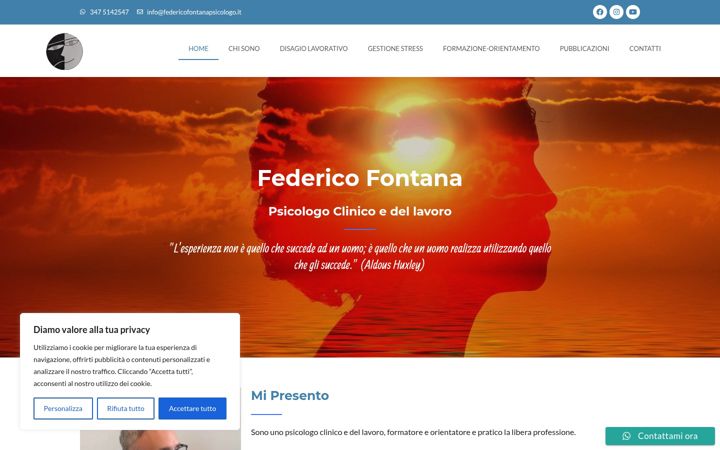 Screenshot of federicofontanapsicologo.it