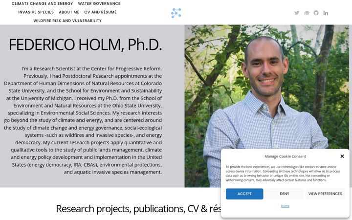 Screenshot of federicoholm.com