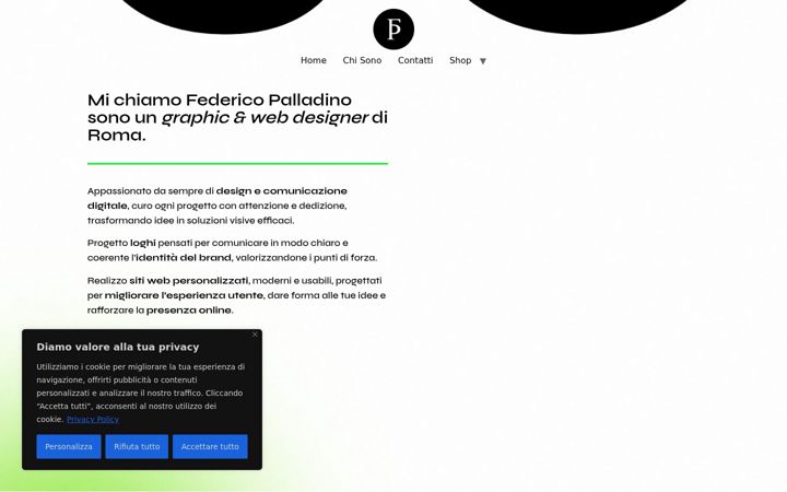 Captură de ecran a federicopalladino.it