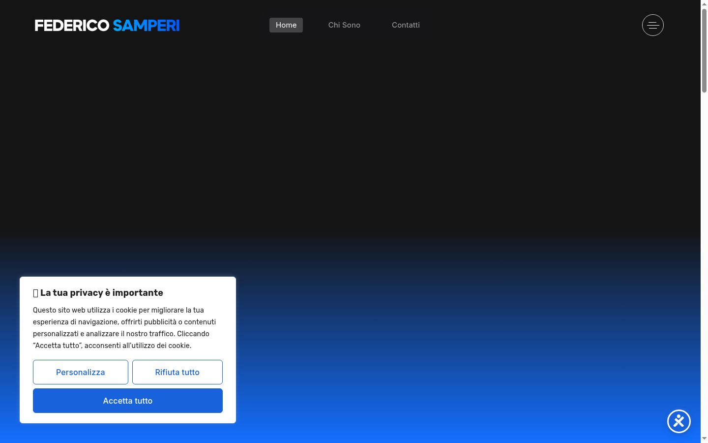 Screenshot of the consent banner shown before any interaction