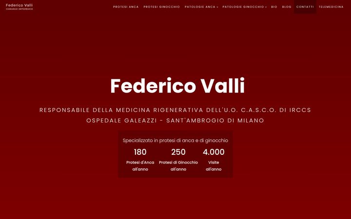 Screenshot of federicovalli.it