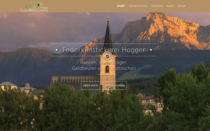 Screenshot of federkielstickerei-hogger.de