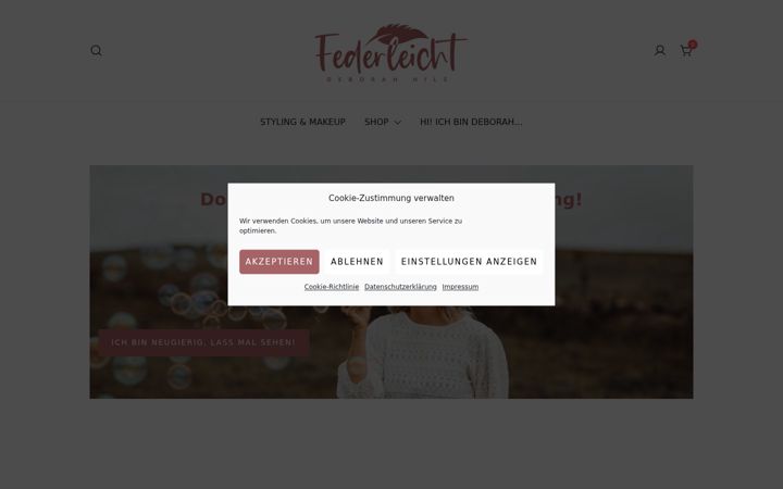 Screenshot of federleicht-styling.de