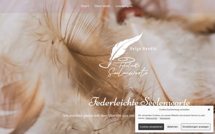 Screenshot of federleichteseelenworte.de
