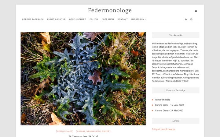 Screenshot ta' federmonologe.de