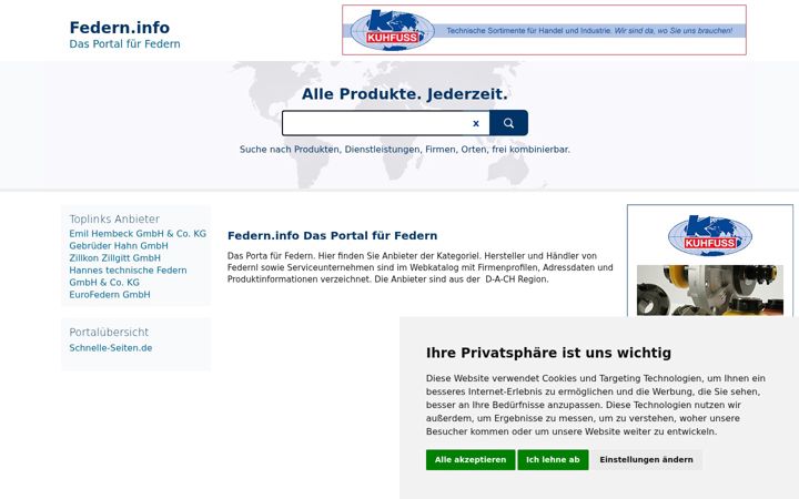 Screenshot of federn.info