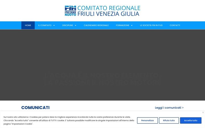 Screenshot of federnuotofriuliveneziagiulia.it