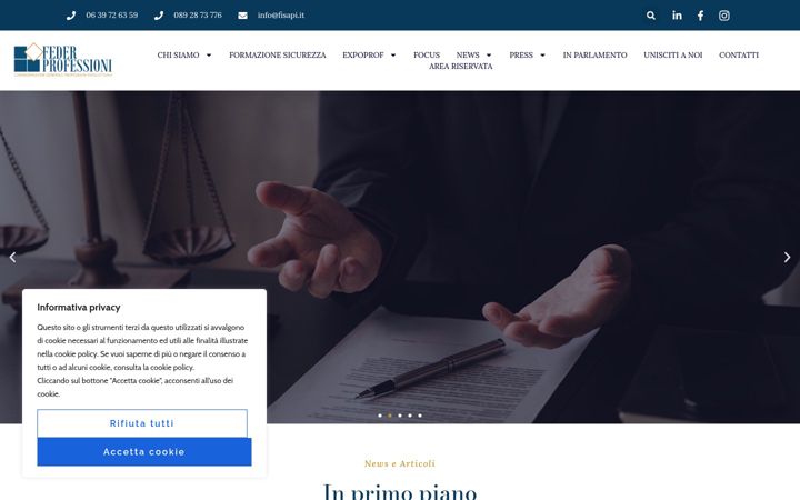 Screenshot of federprofessioni.it
