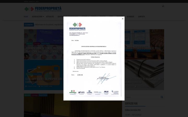 Screenshot of federproprieta.it