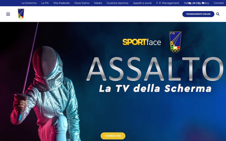Screenshot of federscherma.it