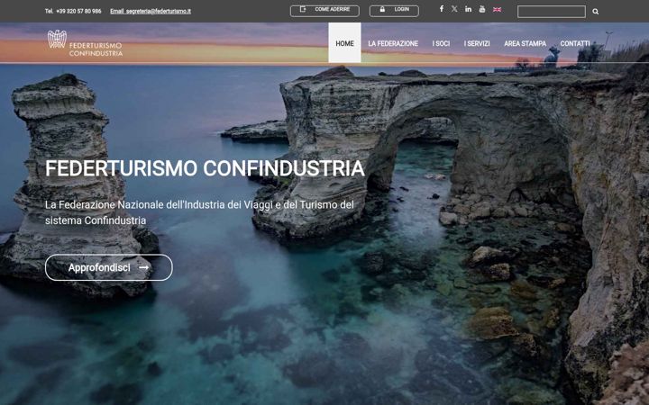 Screenshot of federturismo.it