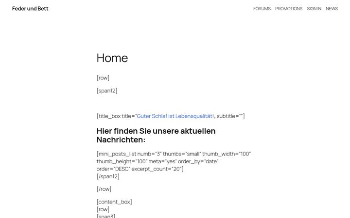 Screenshot ta' federundbett.de