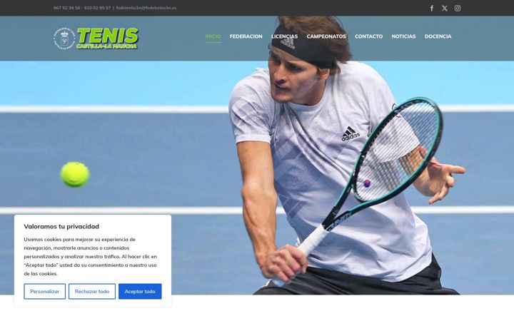 Screenshot of fedetenisclm.es