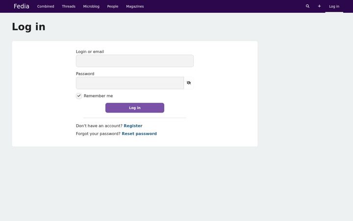 Screenshot of fedia.io