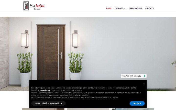 Screenshot of fedinfissi.it