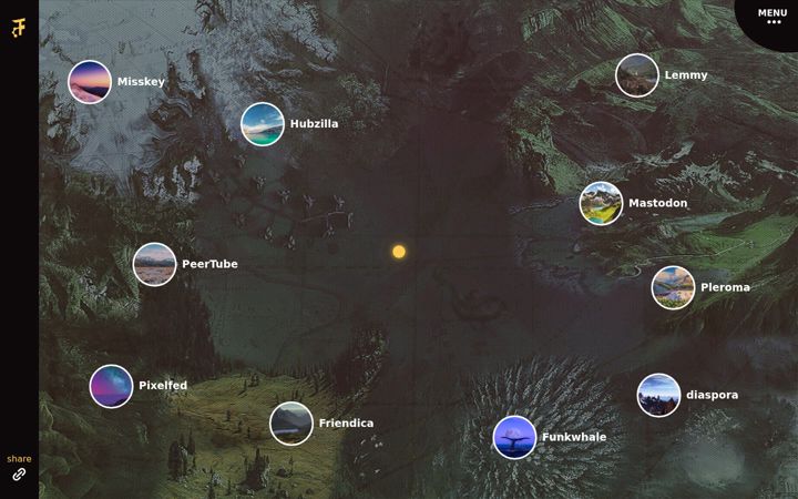 Screenshot of fediverse.party