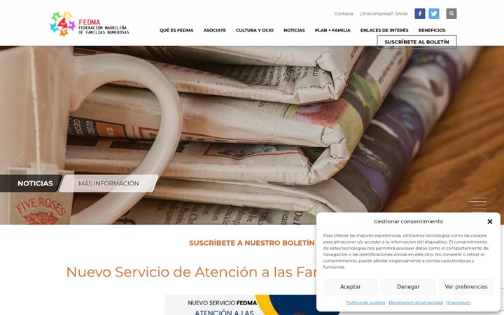 Screenshot of fedma.es