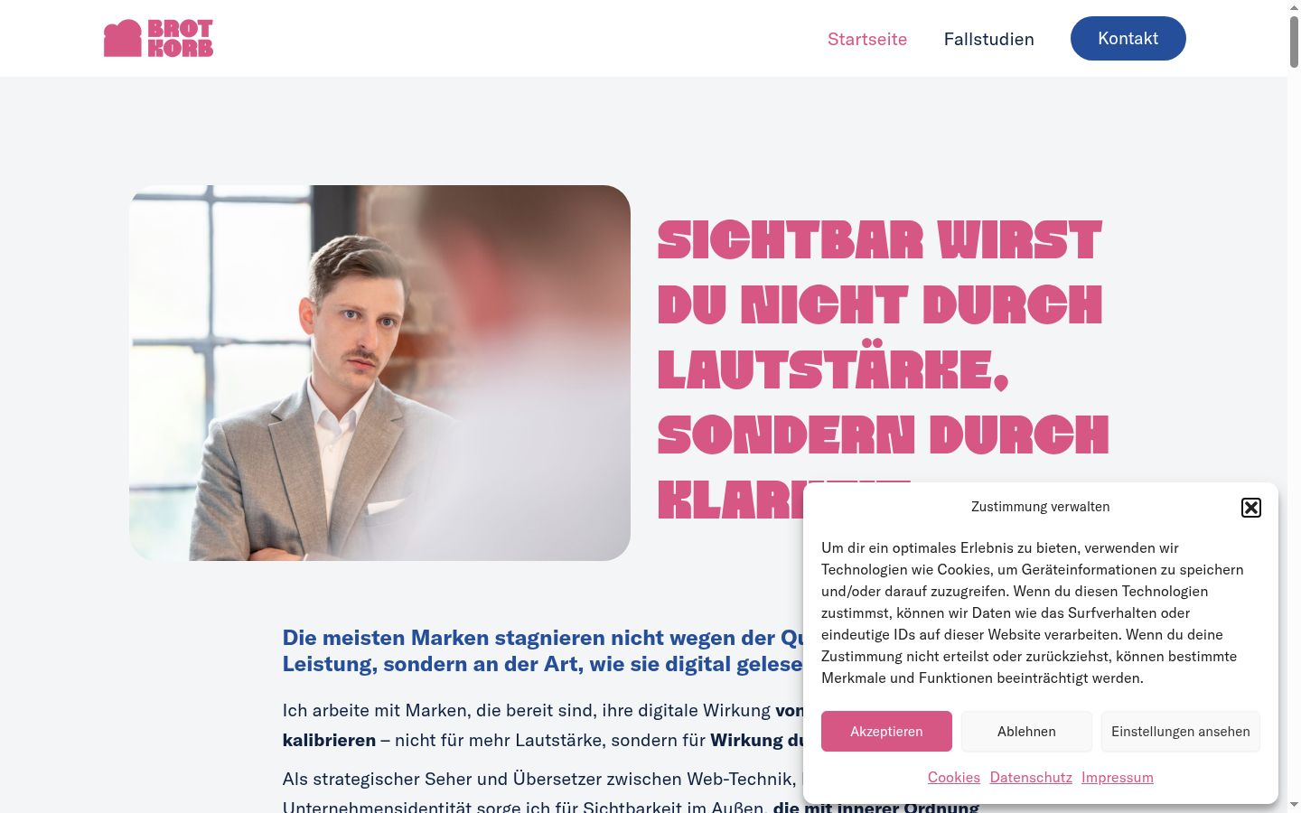 Screenshot tal-banner tal-kunsens muri qabel kwalunkwe interazzjoni