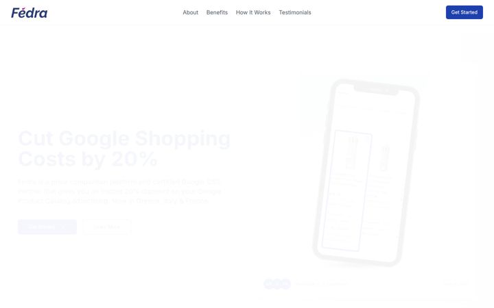 Screenshot of fedra.com