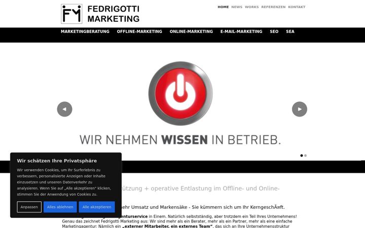 Screenshot of fedrigotti.biz