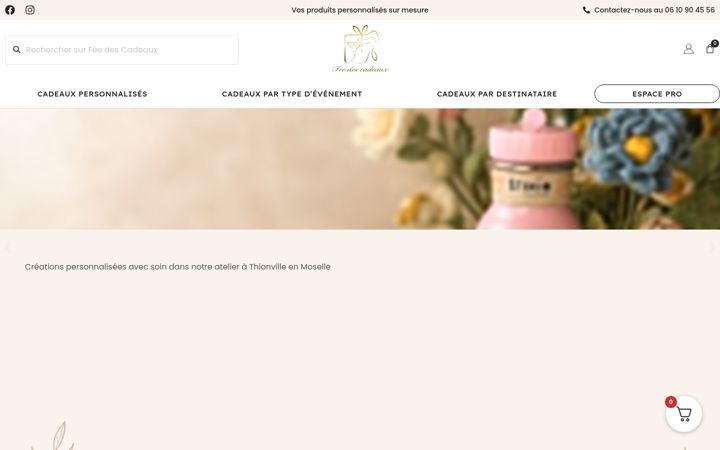 Screenshot of fee-des-cadeaux.com