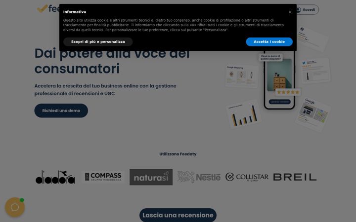 Screenshot van feedaty.com