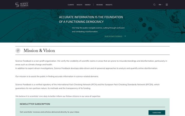 Screenshot von feedback.org