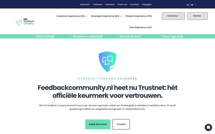 Screenshot of feedbackcommunity.nl