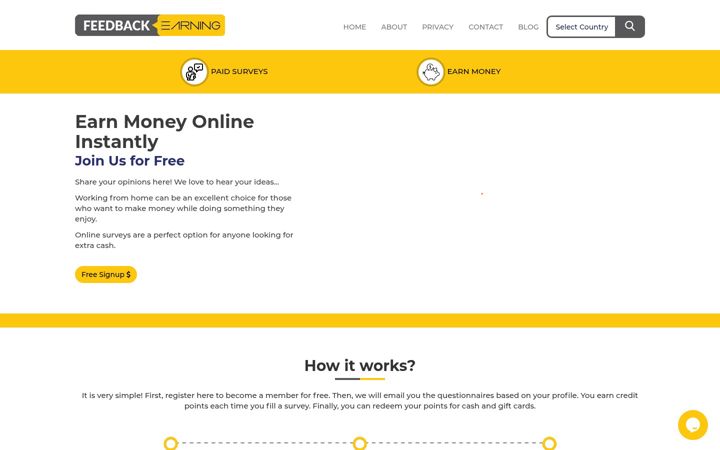 Screenshot of feedbackearning.com