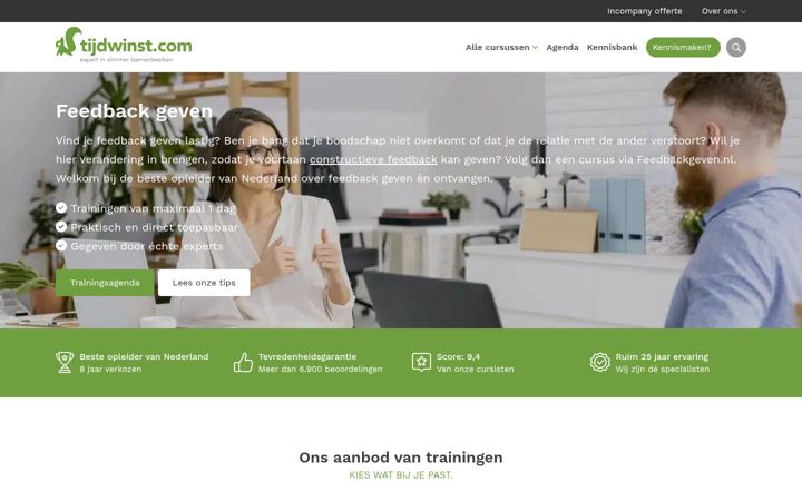 Screenshot of feedbackgeven.nl