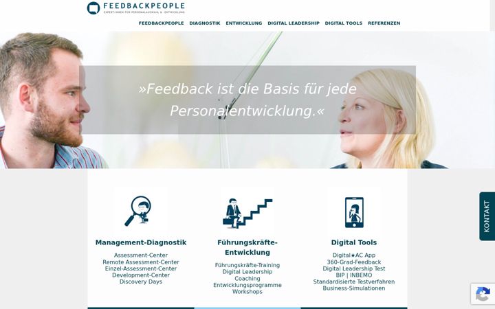 Screenshot ta' feedbackpeople-managementberatung.de