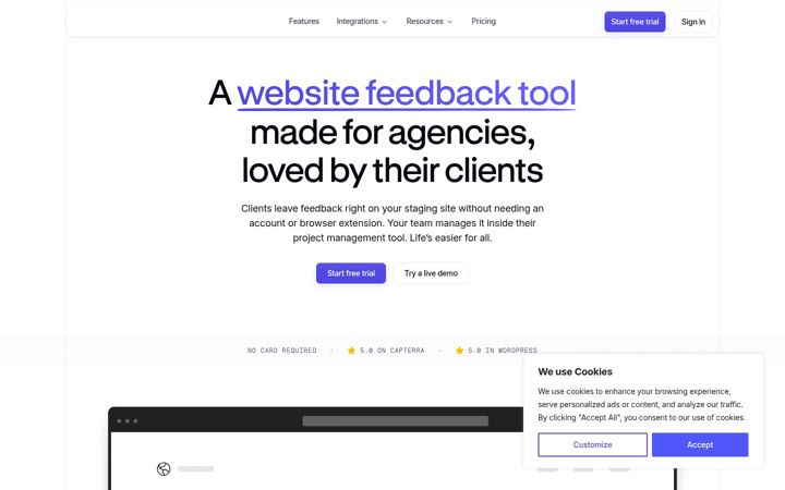 Screenshot of feedbucket.app
